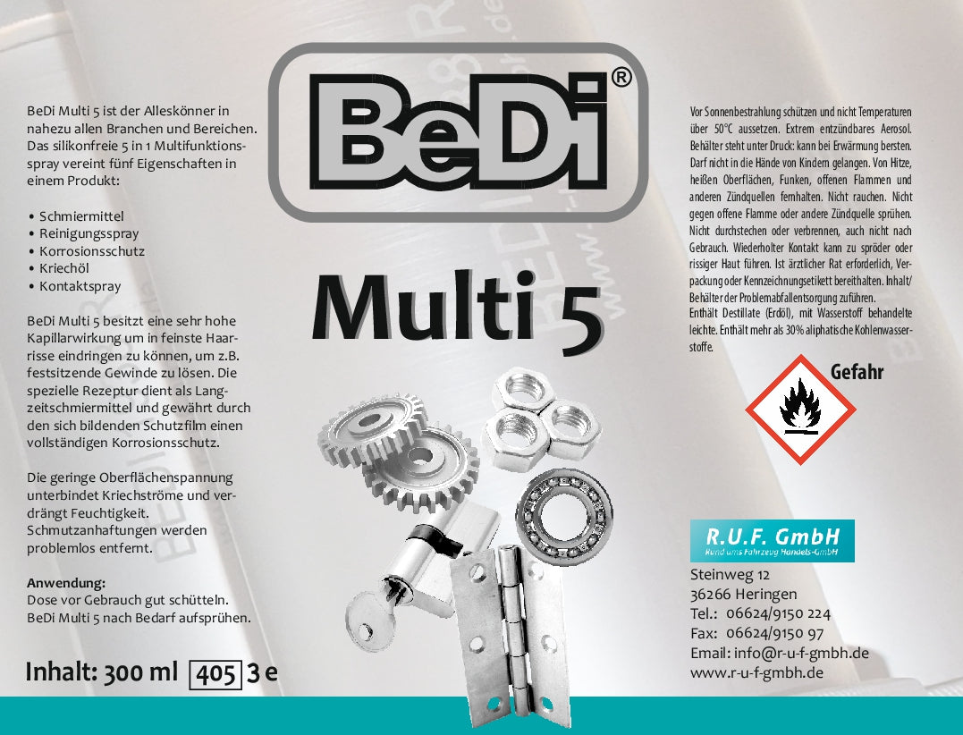 BeDi mit Multi Sprühkopf neuster Generation Made in Germany