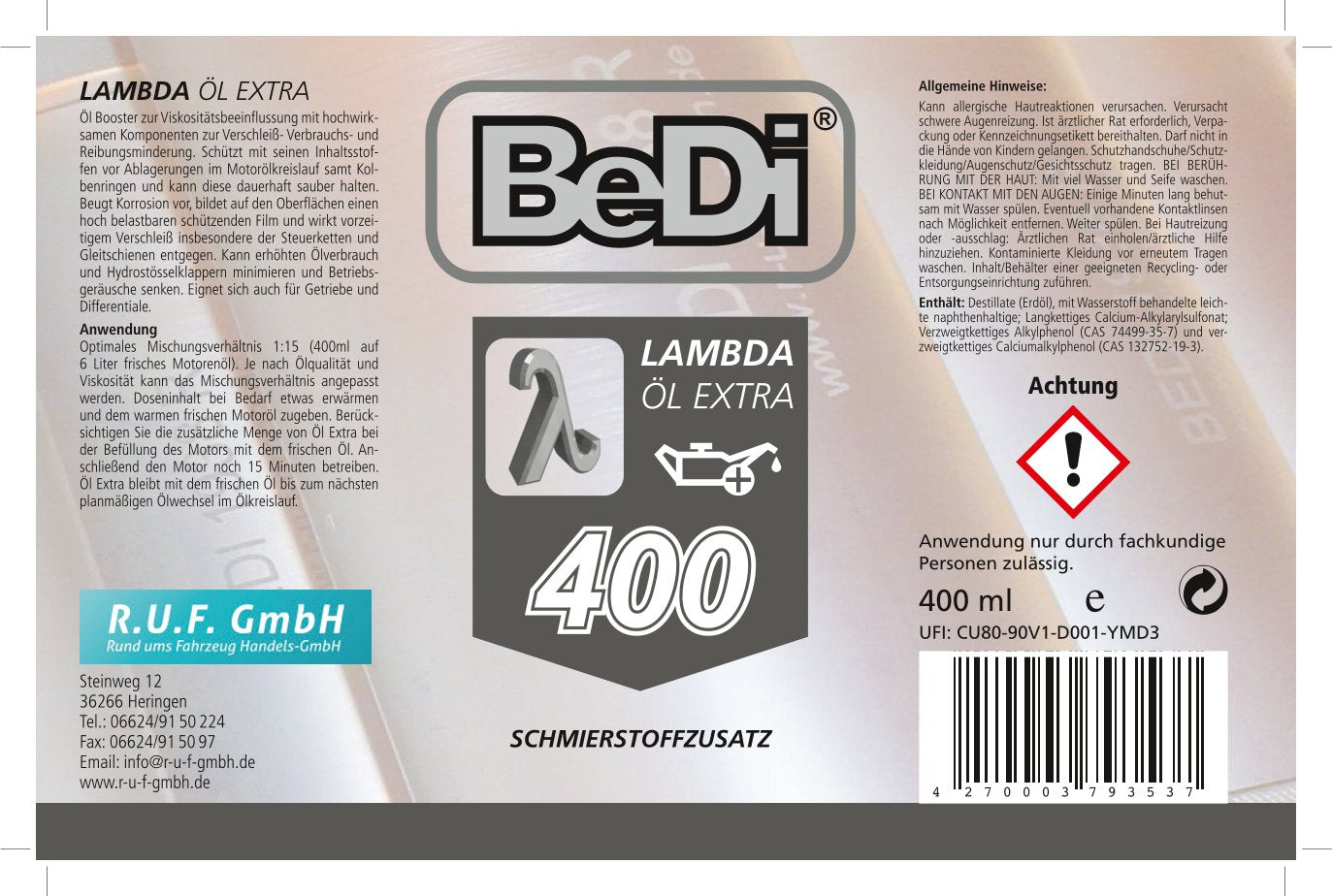 BeDi Lambda Öl Extra Ölbooster