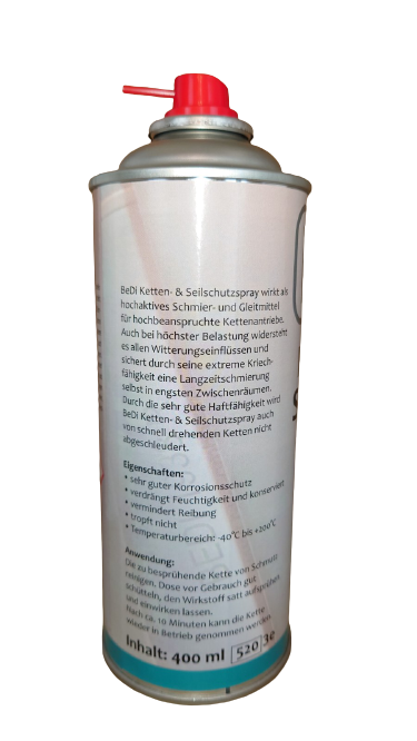 BeDi Ketten- & Seilschutzspray Made in Germany Traimark Outmax BeDi Ketten- & Seilschutzspray Made in Germany Traimark Outmax